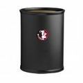 Collegiate Logo Oval Metal Fire Retardant 13 Qt. Wastebasket - Florida State